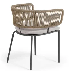 Wohnen Rattanmöbel|Esszimmerstühle*Stühle aus Kordelgeflecht Beige - Wanisha (4er Set)