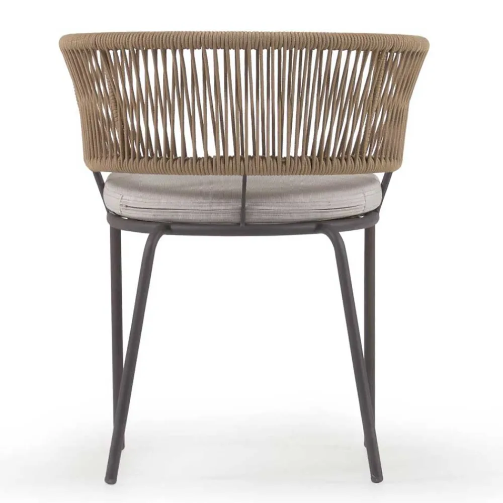 Wohnen Rattanmöbel|Esszimmerstühle*Stühle aus Kordelgeflecht Beige - Wanisha (4er Set)