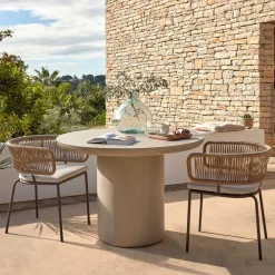 Wohnen Rattanmöbel|Esszimmerstühle*Stühle aus Kordelgeflecht Beige - Wanisha (4er Set)