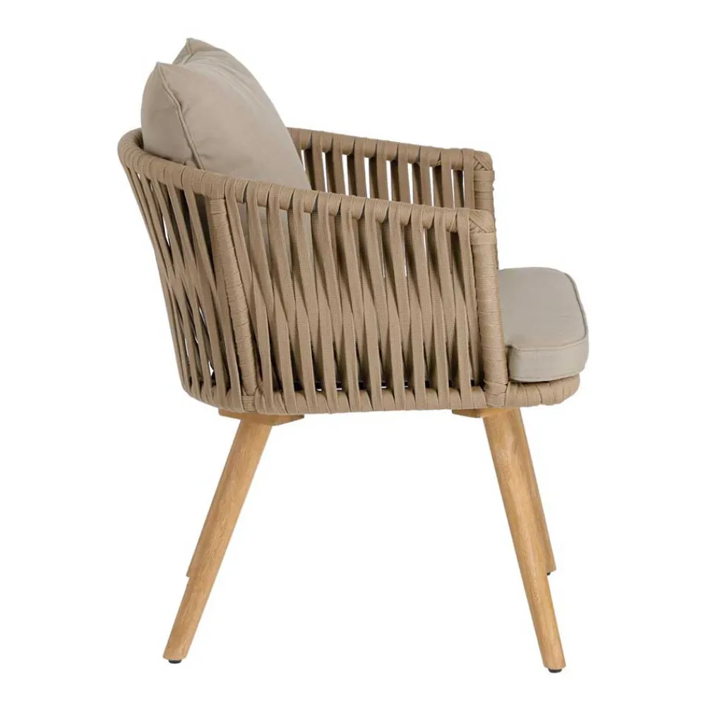 Wohnen Rattanmöbel|Korbmöbel*Stühle aus Kordelgeflecht & Holz - Movement (2er Set)