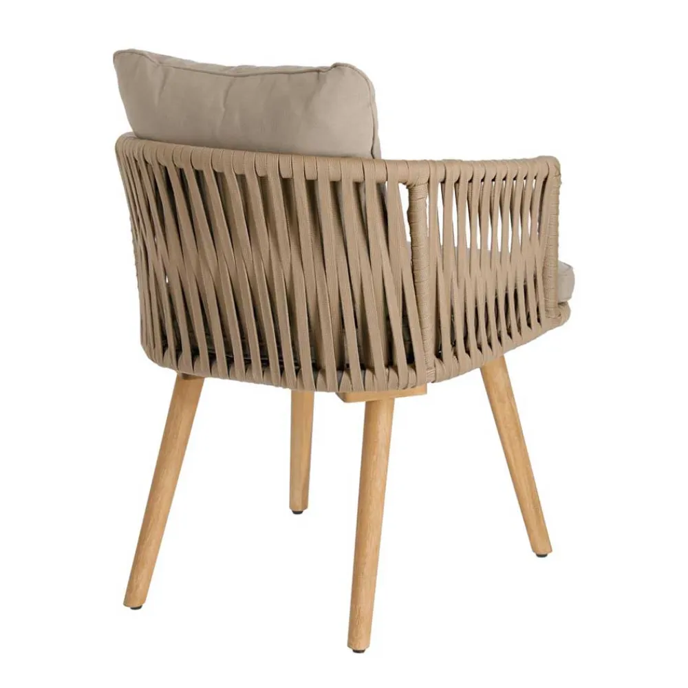 Wohnen Rattanmöbel|Korbmöbel*Stühle aus Kordelgeflecht & Holz - Movement (2er Set)