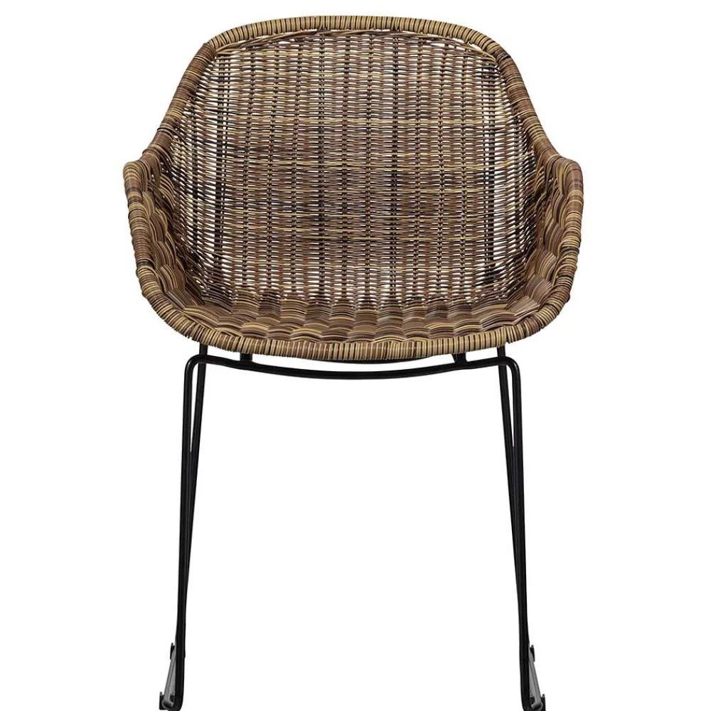 Wohnen Stühle aus Kunstrattan in Beigegrau - Simonas (2er Set)