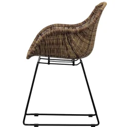 Wohnen Stühle aus Kunstrattan in Beigegrau - Simonas (2er Set)