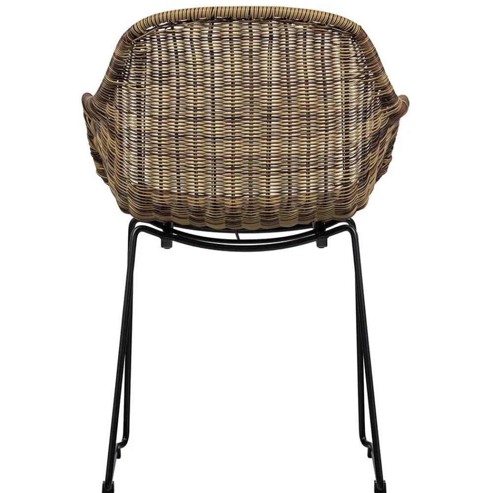 Wohnen Stühle aus Kunstrattan in Beigegrau - Simonas (2er Set)