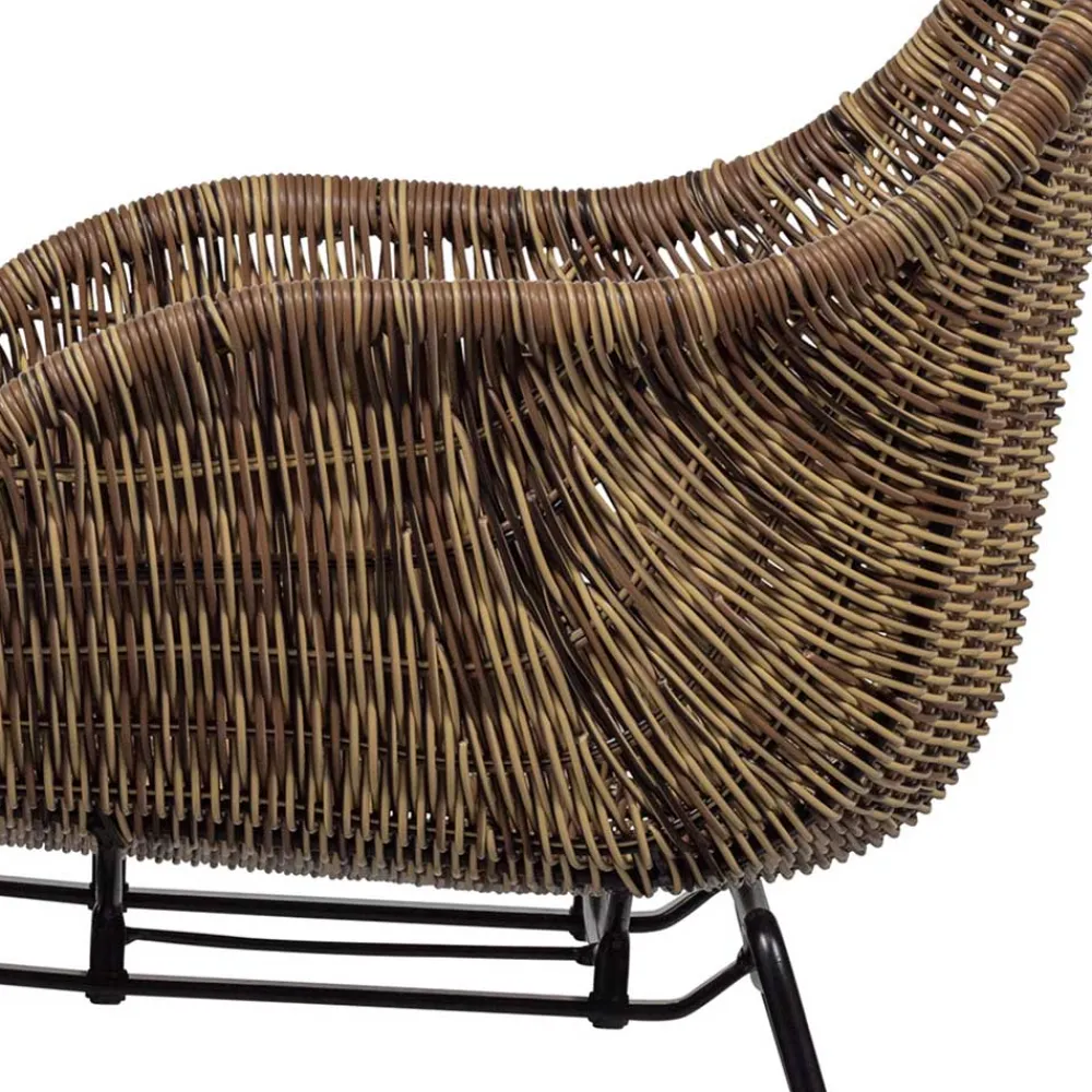 Wohnen Stühle aus Kunstrattan in Beigegrau - Simonas (2er Set)