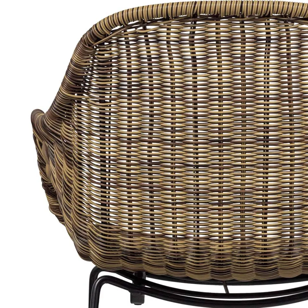 Wohnen Stühle aus Kunstrattan in Beigegrau - Simonas (2er Set)