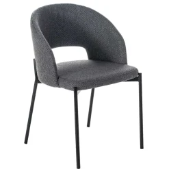 Wohnen Stühle aus Strukturstoff Grau - Makimona (2er Set)