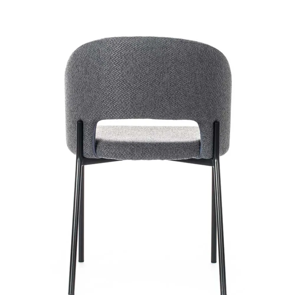 Wohnen Stühle aus Strukturstoff Grau - Makimona (2er Set)