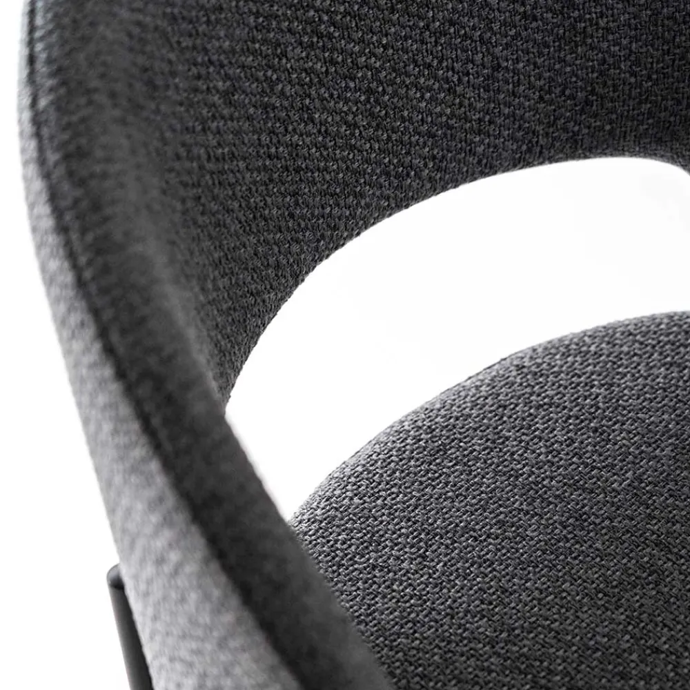 Wohnen Stühle aus Strukturstoff Grau - Makimona (2er Set)