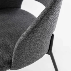 Wohnen Stühle aus Strukturstoff Grau - Makimona (2er Set)