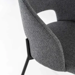 Wohnen Stühle aus Strukturstoff Grau - Makimona (2er Set)