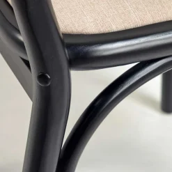 Wohnen Rattanmöbel*Stühle aus Ulme & Rattan & Stoff - Boxtan (2er Set)