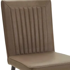 Wohnen Stühle in Braun Kunstleder - Freiburg (2er Set)