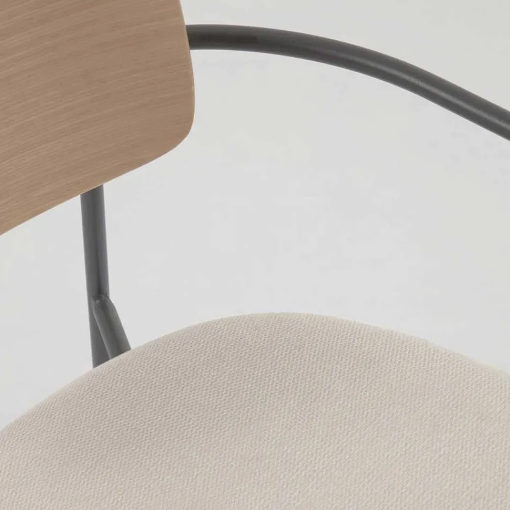 Wohnen Stühle in Eiche & Beige & Schwarz - Salute (4er Set)