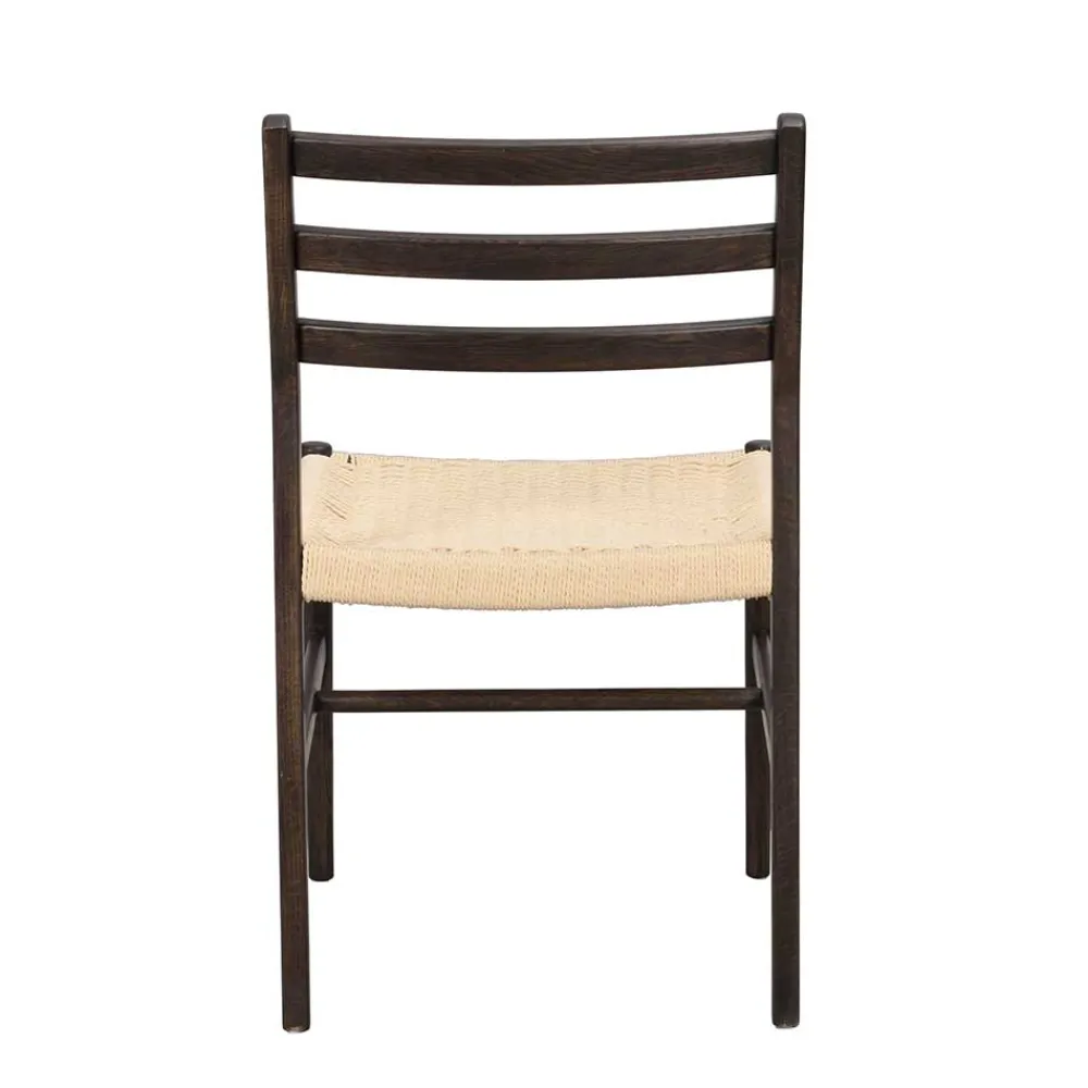 Wohnen Rattanmöbel*Stühle in Eiche Dunkel und Beige - Sabina (2er Set)