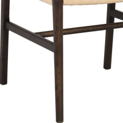 Wohnen Rattanmöbel*Stühle in Eiche Dunkel und Beige - Sabina (2er Set)