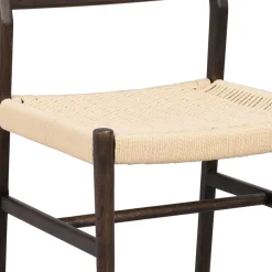 Wohnen Rattanmöbel*Stühle in Eiche Dunkel und Beige - Sabina (2er Set)