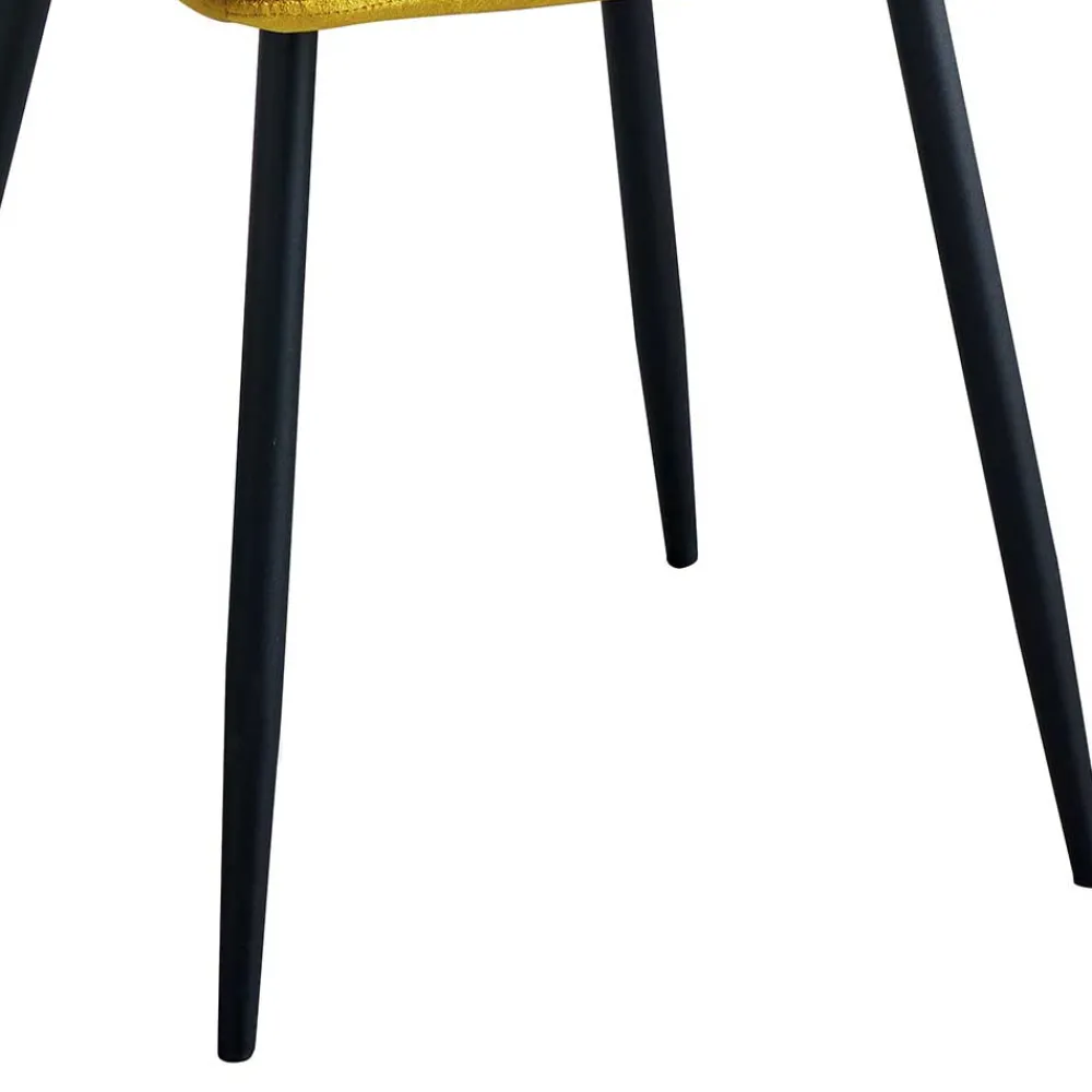 Wohnen Stühle in Gelb Samtbezug - Bernadi (4er Set)