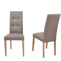 Wohnen Braune Möbel|Küchenstühle*Stühle in Hellbraun & Eiche - Drenada (2er Set)