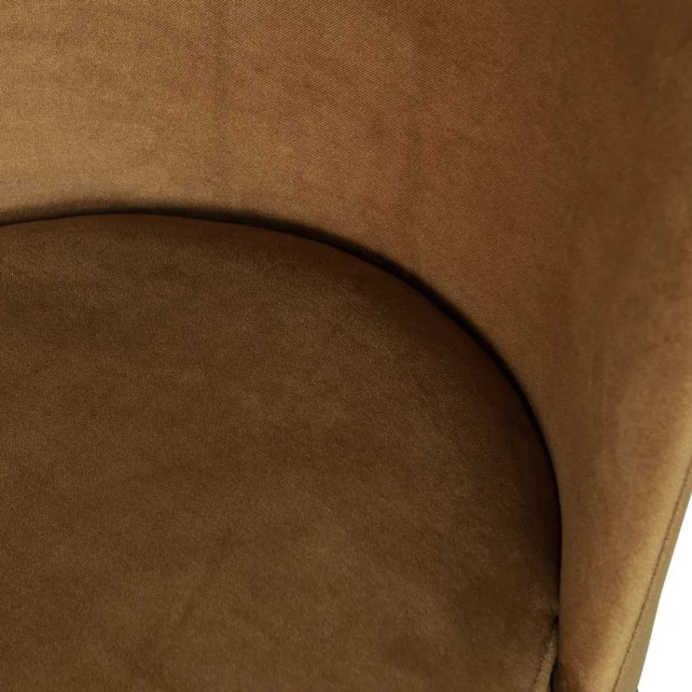 Wohnen Retro Möbel*Stühle in Honig Gelb Samtstoff - Lagaska (2er Set)