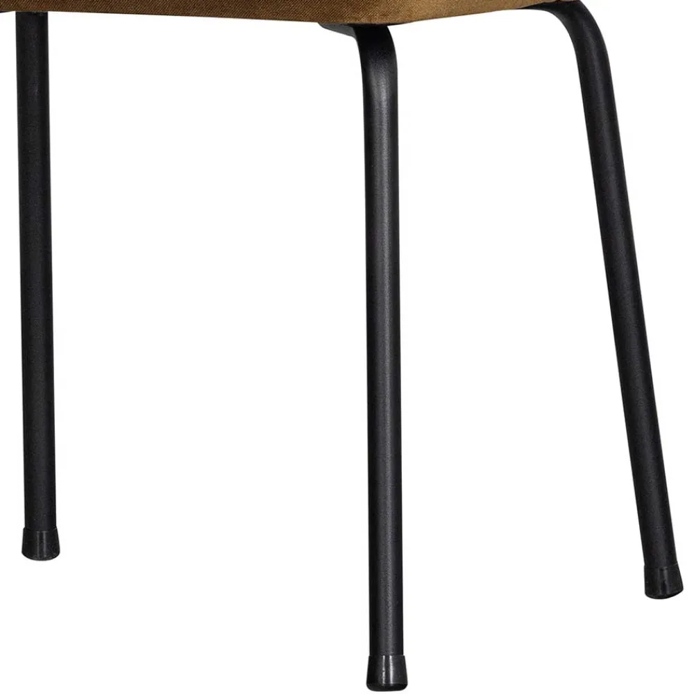 Wohnen Retro Möbel*Stühle in Honig Gelb Samtstoff - Lagaska (2er Set)