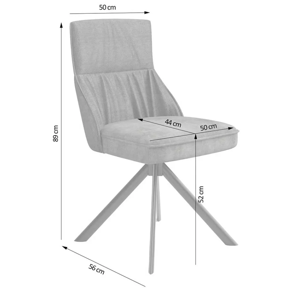 Wohnen Küchenstühle|Esszimmerstühle*Stühle mit Federkern in Anthrazit - Markos (2er Set)