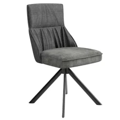 Wohnen Küchenstühle|Esszimmerstühle*Stühle mit Federkern in Anthrazit - Markos (2er Set)