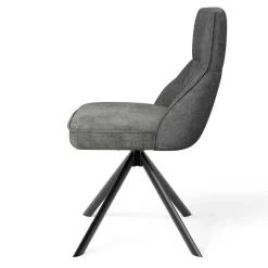 Wohnen Küchenstühle|Esszimmerstühle*Stühle mit Federkern in Anthrazit - Markos (2er Set)