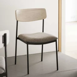 Wohnen Stühle mit Polstersitz in Beige - Gora (2er Set)