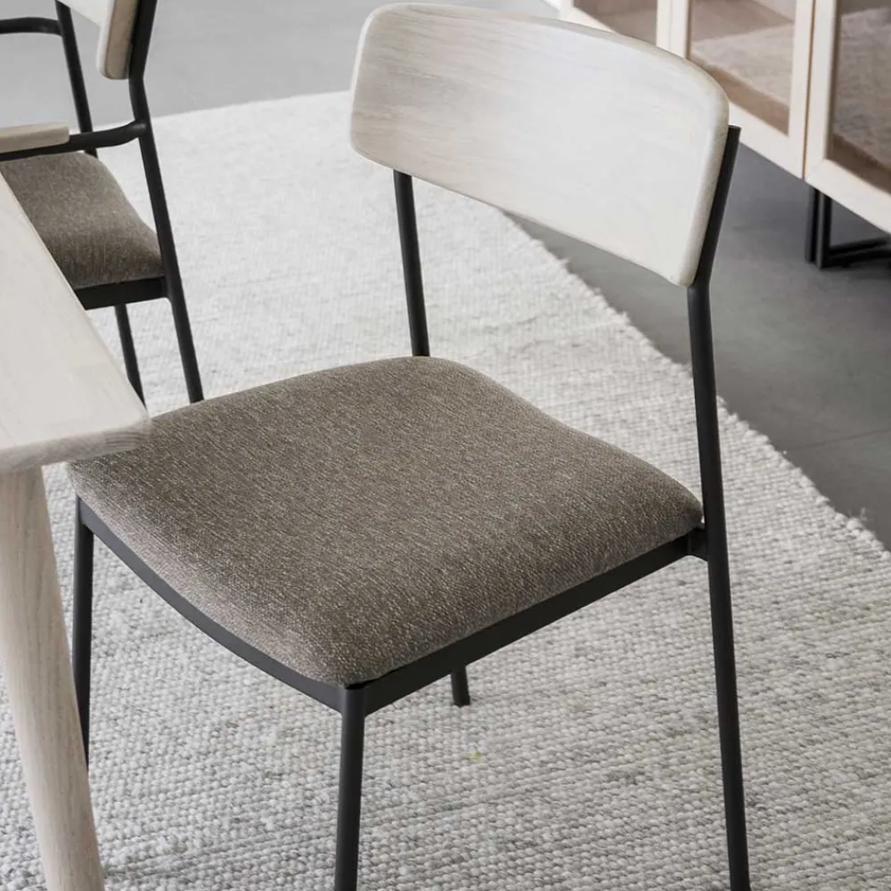 Wohnen Stühle mit Polstersitz in Beige - Gora (2er Set)