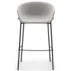 Wohnen Schwarze Möbel|Skandinavische Möbel*Stoff Barstuhl Set mit 75 cm Sitzhöhe - Garcia (2er Set)