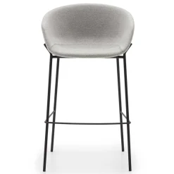 Wohnen Schwarze Möbel|Skandinavische Möbel*Stoff Barstuhl Set mit 75 cm Sitzhöhe - Garcia (2er Set)