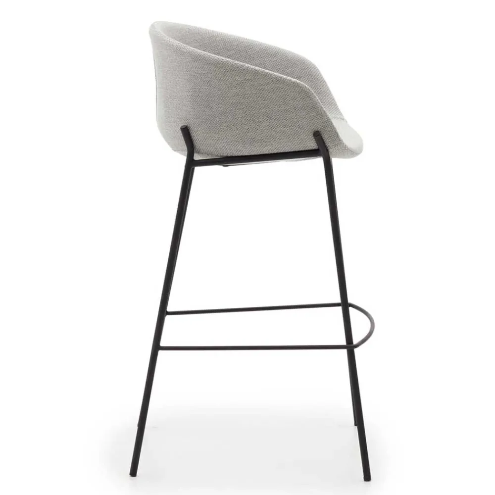 Wohnen Schwarze Möbel|Skandinavische Möbel*Stoff Barstuhl Set mit 75 cm Sitzhöhe - Garcia (2er Set)