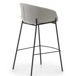 Wohnen Schwarze Möbel|Skandinavische Möbel*Stoff Barstuhl Set mit 75 cm Sitzhöhe - Garcia (2er Set)