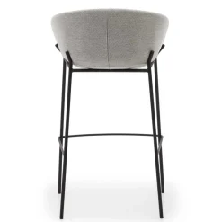 Wohnen Schwarze Möbel|Skandinavische Möbel*Stoff Barstuhl Set mit 75 cm Sitzhöhe - Garcia (2er Set)