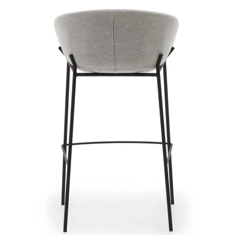 Wohnen Schwarze Möbel|Skandinavische Möbel*Stoff Barstuhl Set mit 75 cm Sitzhöhe - Garcia (2er Set)