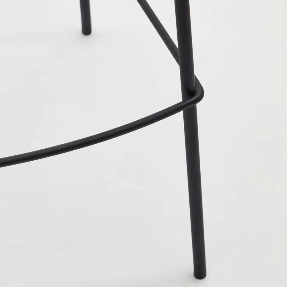 Wohnen Schwarze Möbel|Skandinavische Möbel*Stoff Barstuhl Set mit 75 cm Sitzhöhe - Garcia (2er Set)