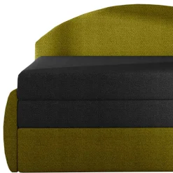 Wohnen Stoff Recamiere in Dunkelgrau und Messinggelb - Clemeta