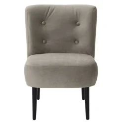 Wohnen Retro Möbel|Sessel & Hocker*Stoff Sessel ohne Armlehnen in Beigegrau - Filax