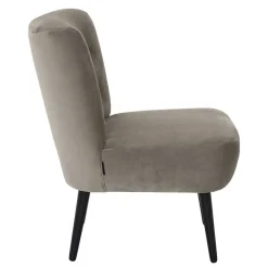 Wohnen Retro Möbel|Sessel & Hocker*Stoff Sessel ohne Armlehnen in Beigegrau - Filax