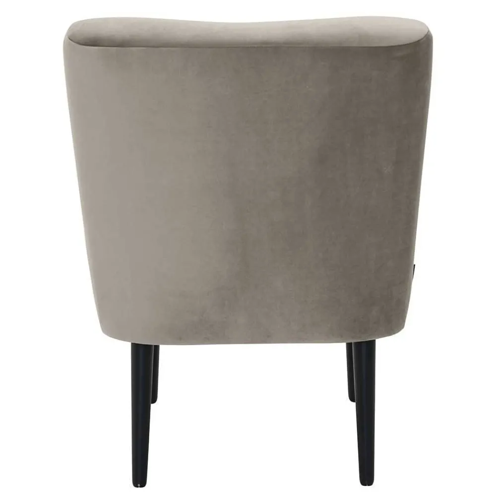 Wohnen Retro Möbel|Sessel & Hocker*Stoff Sessel ohne Armlehnen in Beigegrau - Filax