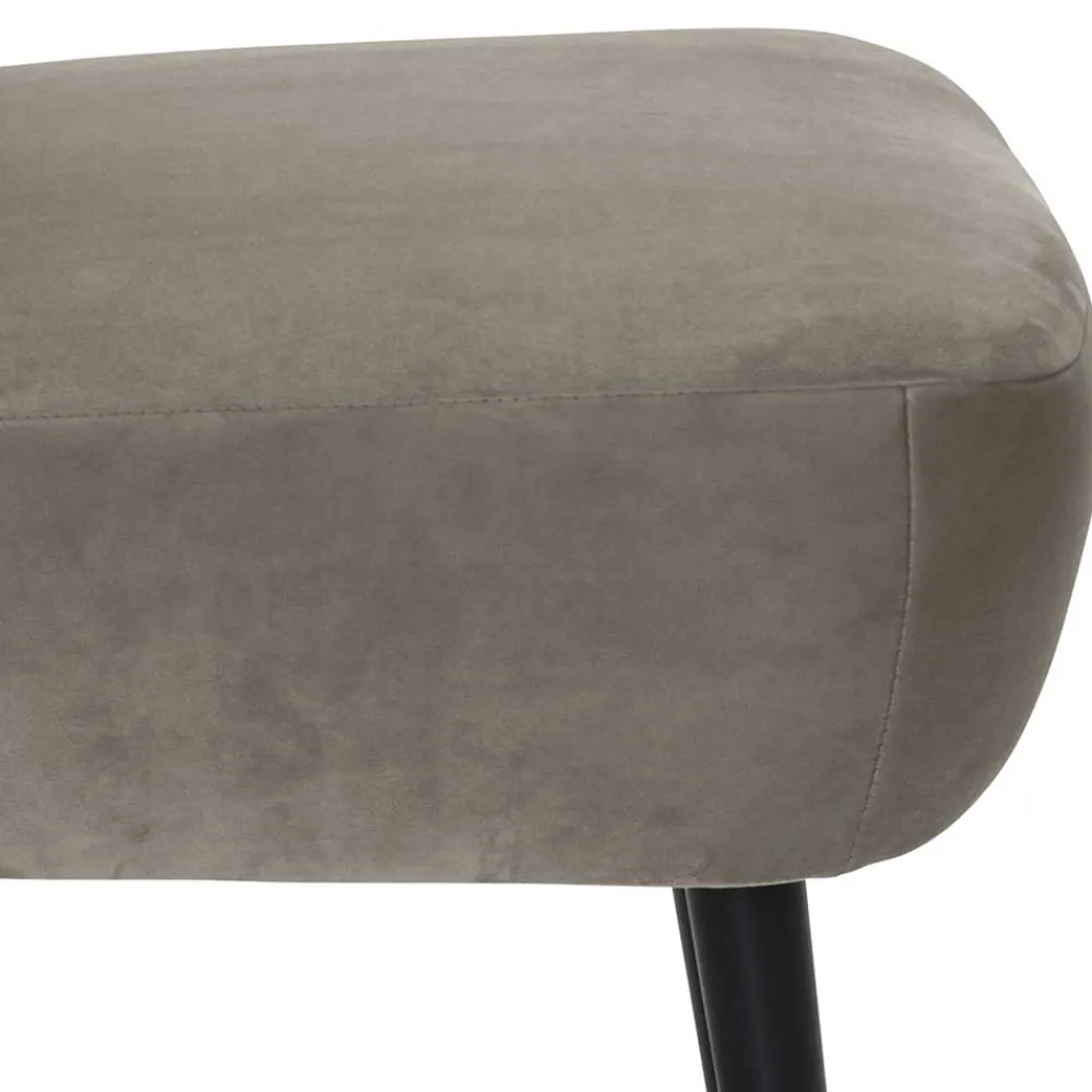 Wohnen Retro Möbel|Sessel & Hocker*Stoff Sessel ohne Armlehnen in Beigegrau - Filax