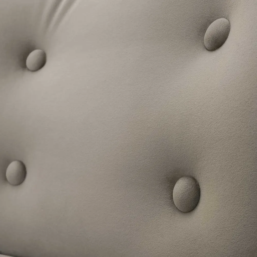 Wohnen Retro Möbel|Sessel & Hocker*Stoff Sessel ohne Armlehnen in Beigegrau - Filax