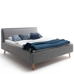 Wohnen Stoffbett im Skandinavischen Stil in Grau - Cepter