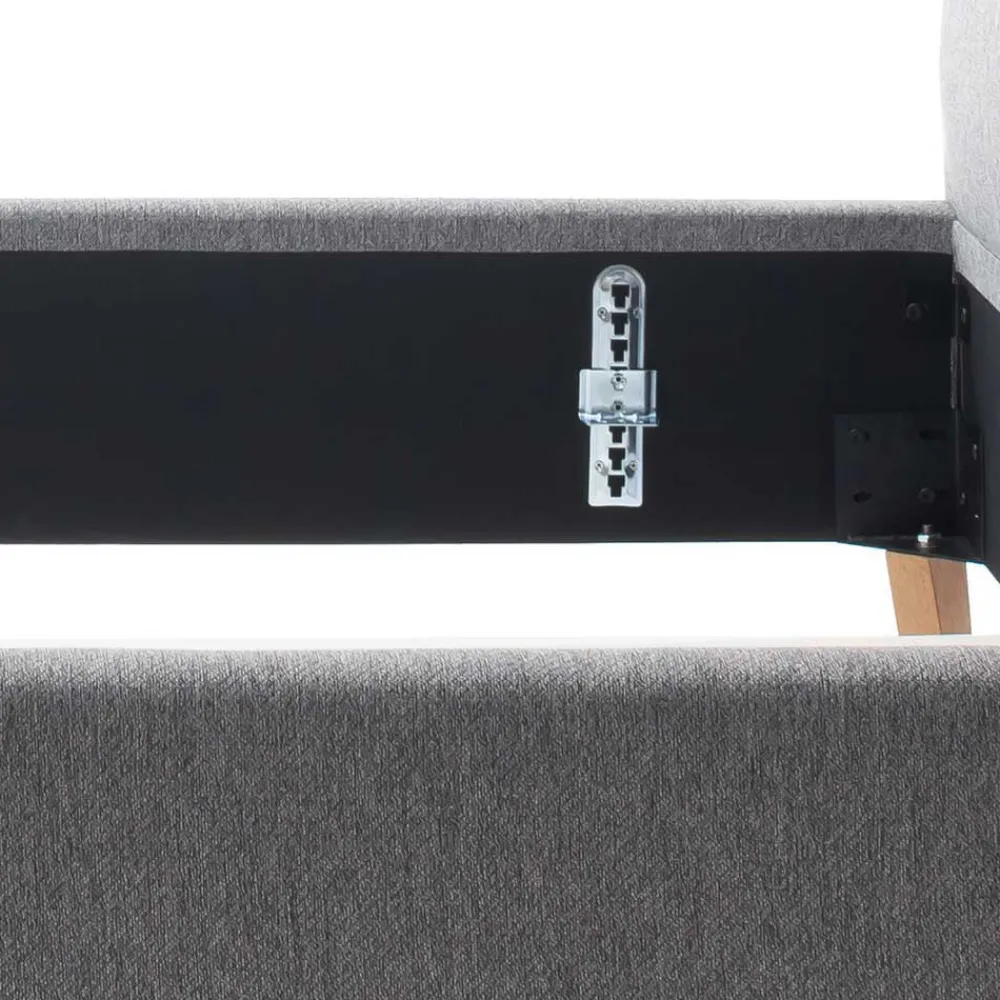 Wohnen Stoffbett im Skandinavischen Stil in Grau - Cepter