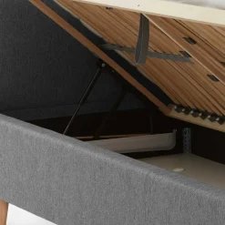 Wohnen Stoffbett im Skandinavischen Stil in Grau - Cepter