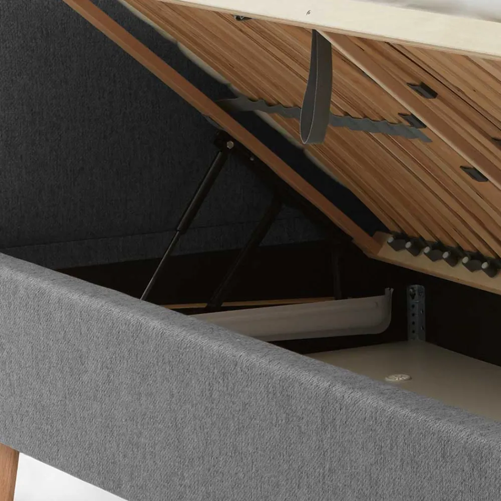 Wohnen Stoffbett im Skandinavischen Stil in Grau - Cepter