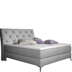 Wohnen Stoffbett mit Stauraum in Grau - Rentascia