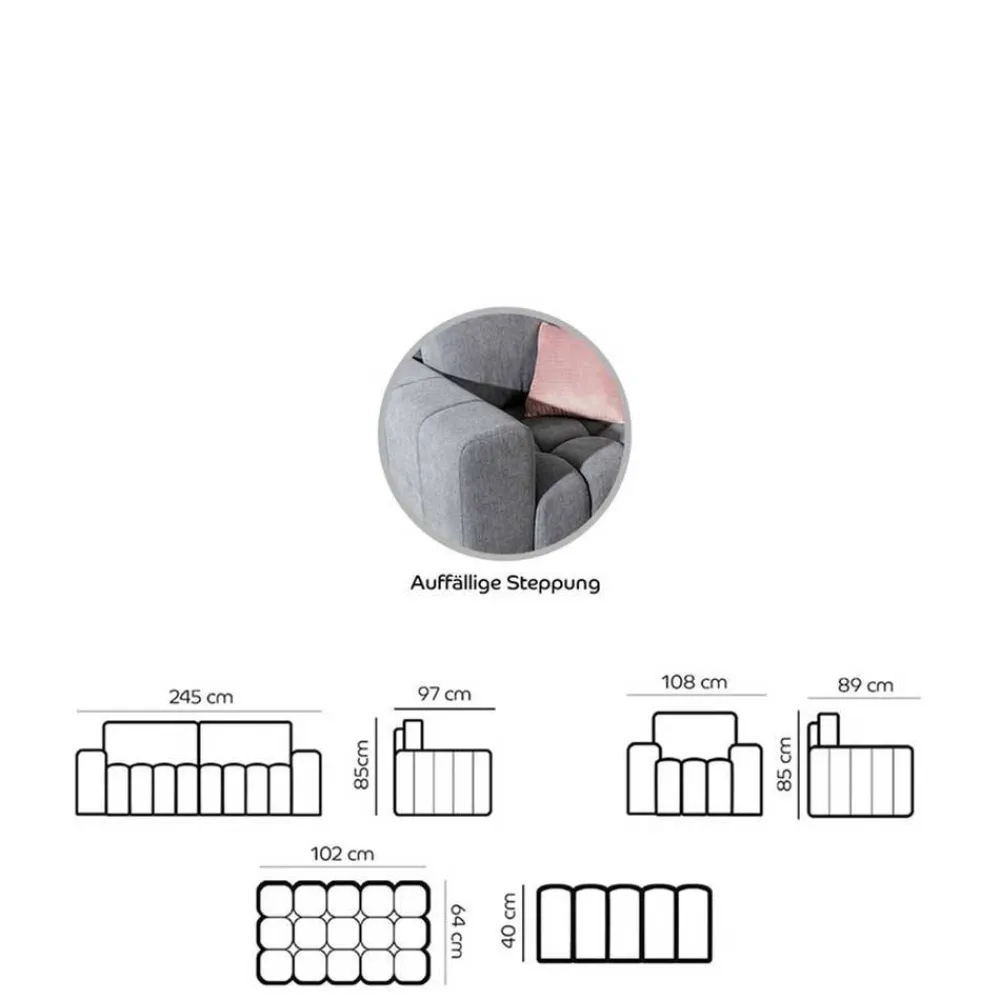 Wohnen Stoff-Schlafcouch in Rotbraun Vintage Optik - Yallaz