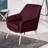 Wohnen Retro Möbel|Sessel & Hocker*Stoffsessel in Bordeaux Rot - Holdin